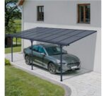 Pergola/Carport adossé 15m² KLEO 5x3m aluminium gris – Image 5