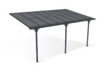 Pergola/Carport adossé 15m² KLEO 5x3m aluminium gris – Image 4