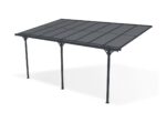 Pergola/Carport adossé 15m² KLEO 5x3m aluminium gris – Image 8