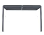 Anbau-Pergola „Windsor“ mit LED-Beleuchtung, 3 x 4 m, Anthrazit