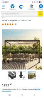 Pergola bioclimatica autoportante in alluminio e acciaio grigio Samiel 4x3 m - immagine 10