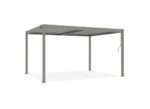 Freistehende bioklimatische Pergola PIANA 4 x 3 m, Aluminium in Taupe – verstellbare Lamellen