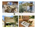 Holzpergola – 10 m x 4 m – an die Hauswand angebaut – in Tiefenrichtung – inklusive Lieferung – Bild 2