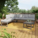 Set da giardino in alluminio GoodHome Moorea modulabile per 6 persone - immagine 7