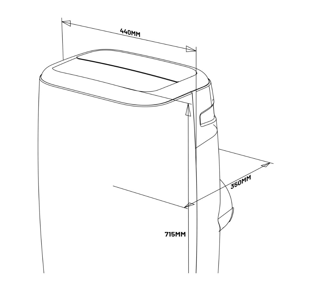 873.jpg Condizionatore portatile da 3500 W Culver GoodHome - immagine 1