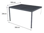 Pergola adossée en aluminium "Windsor" Gris anthracite 3 x 4 m – Image 2