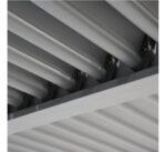 Pergola bioclimatica autoportante in alluminio e acciaio grigio Fred 4 x 3 m - immagine 5