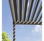 Pergola bioclimatica autoportante Tehuano in acciaio grigio Klikstrom 3 x 3 m - immagine 8