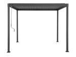 Pergola bioclimatica autoportante Tehuano in acciaio grigio Klikstrom 3 x 3 m - immagine 6