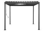 Pergola bioclimatica autoportante Tehuano in acciaio grigio Klikstrom 3 x 3 m - immagine 7