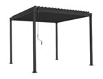 Pergola bioclimatica autoportante Tehuano in acciaio grigio Klikstrom 3 x 3 m - immagine 14